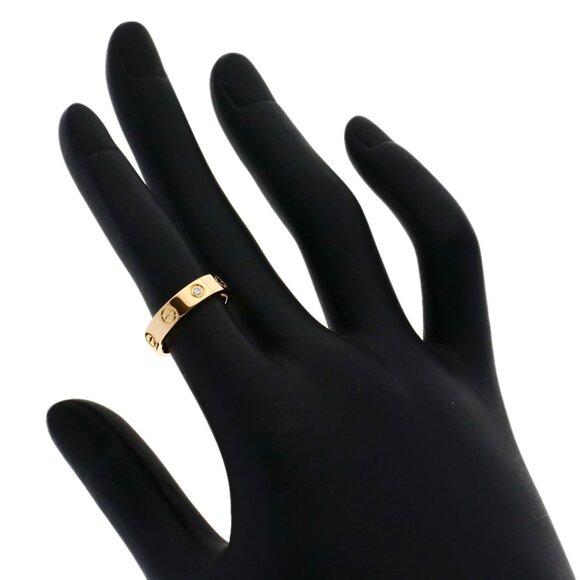 CARTIER 18k Gold Diamond Love Ring #47 - Picture 5 of 9